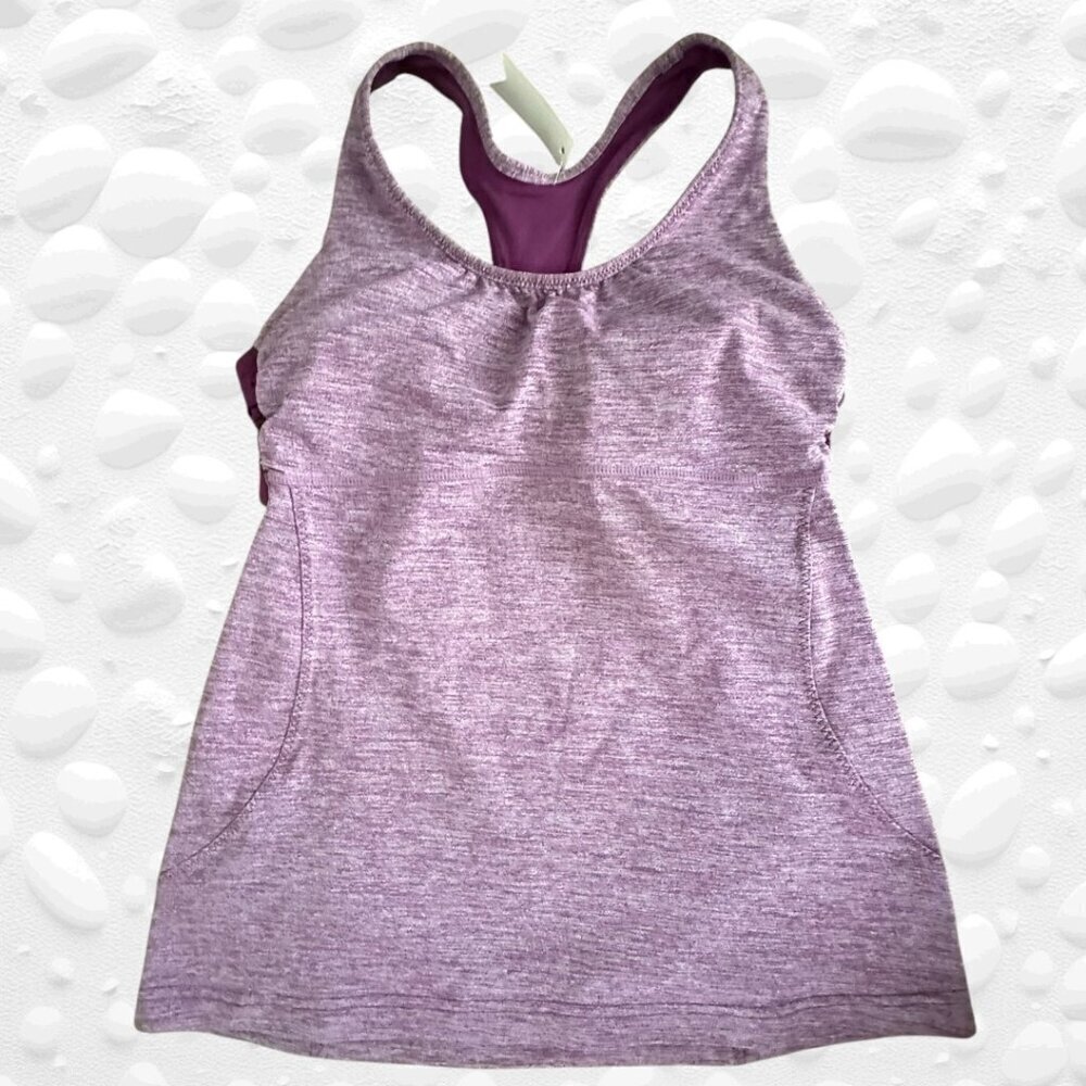 lululemon Purple Workout Long Tank Size S/XS - Picture 2 of 4